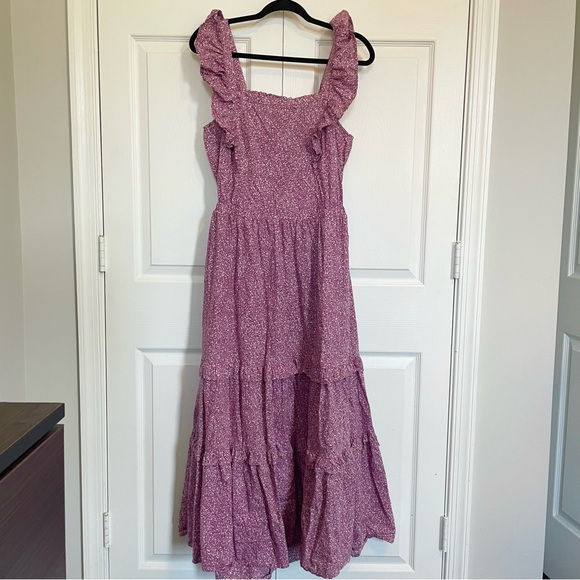 Universal Thread Dresses & Skirts - Universal Thread Purple Patterned Open Back Maxi Dress